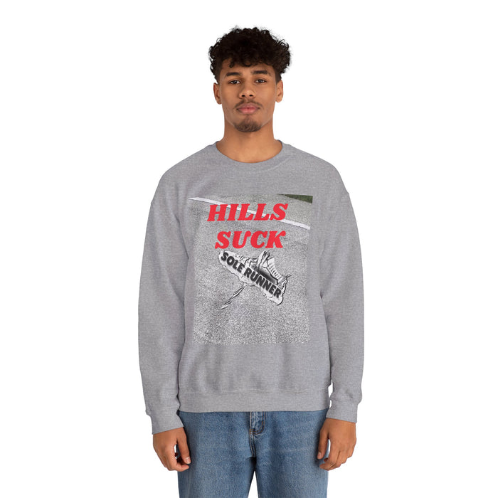 Hills Suck: Unisex Heavy Blend™ Crewneck Sweatshirt