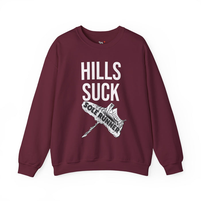 Hills Suck: Unisex Heavy Blend™ Crewneck Sweatshirt