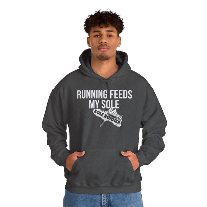 Running Feeds My Sole: Unisex Heavy Blend™ Hooded Sweatshirt
