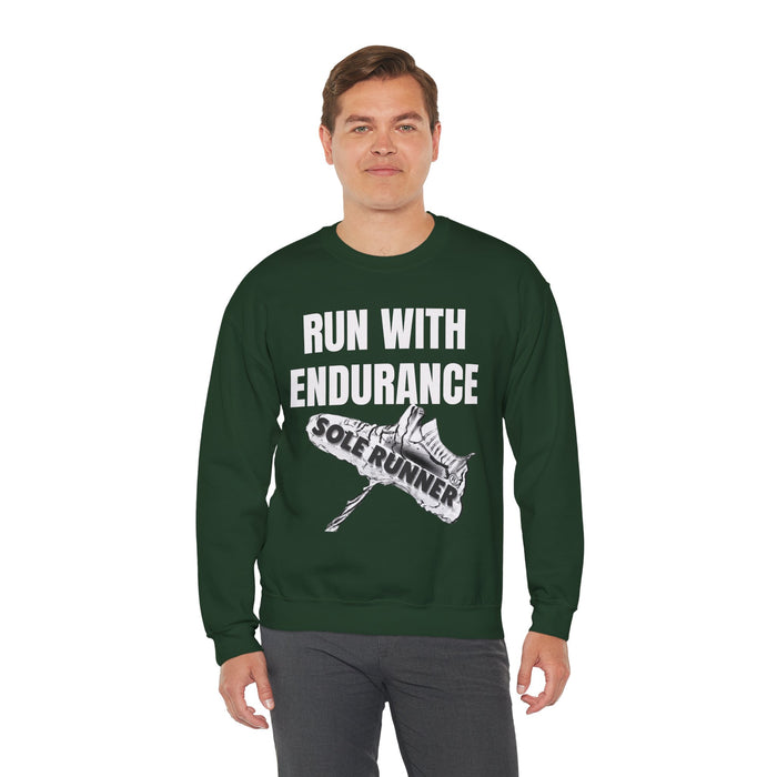 Run With Endurance: Unisex Heavy Blend™ Crewneck Sweatshirt