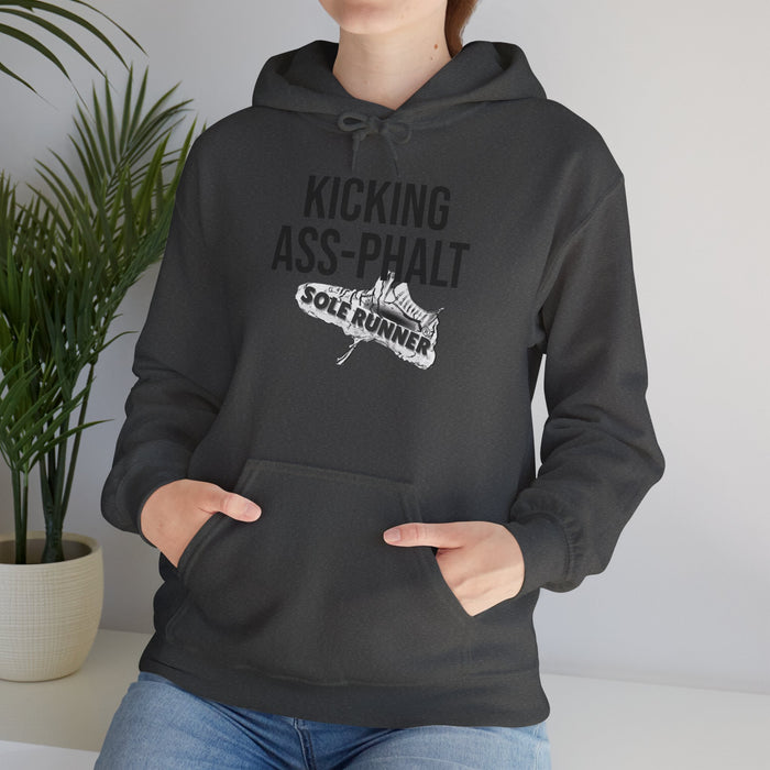 Kicking Ass-Phalt: Unisex Heavy Blend™ Hooded Sweatshirt