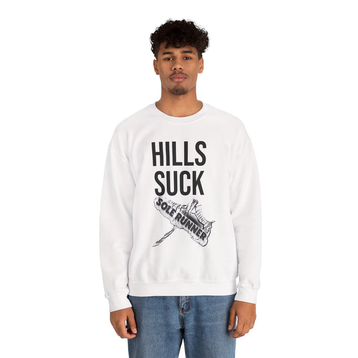 Hills Suck: Unisex Heavy Blend™ Crewneck Sweatshirt