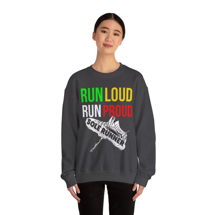 Run Loud Run Proud: Unisex Heavy Blend™ Crewneck Sweatshirt