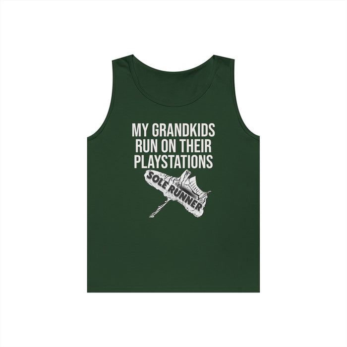 My Grandkids Run On Their PlayStations: Unisex Heavy Cotton Tank Top