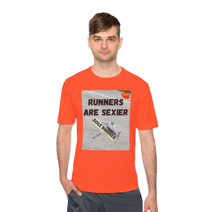 Runners Are Sexier-Whimsical Moisture Wicking Unisex T-Shirt For Runners