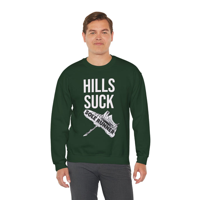 Hills Suck: Unisex Heavy Blend™ Crewneck Sweatshirt