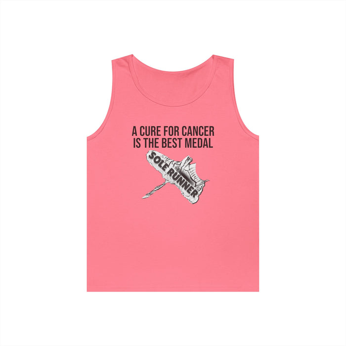 A Cure For Cancer Is The Best Medal: Unisex Heavy Cotton Tank Top