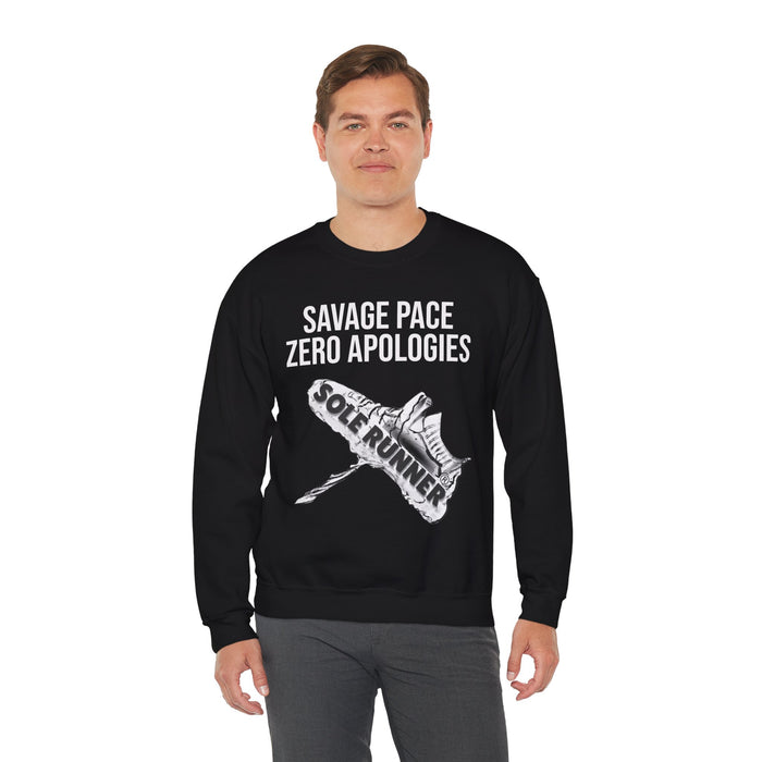 Savage Pace Zero Apologies: Unisex Heavy Blend™ Crewneck Sweatshirt