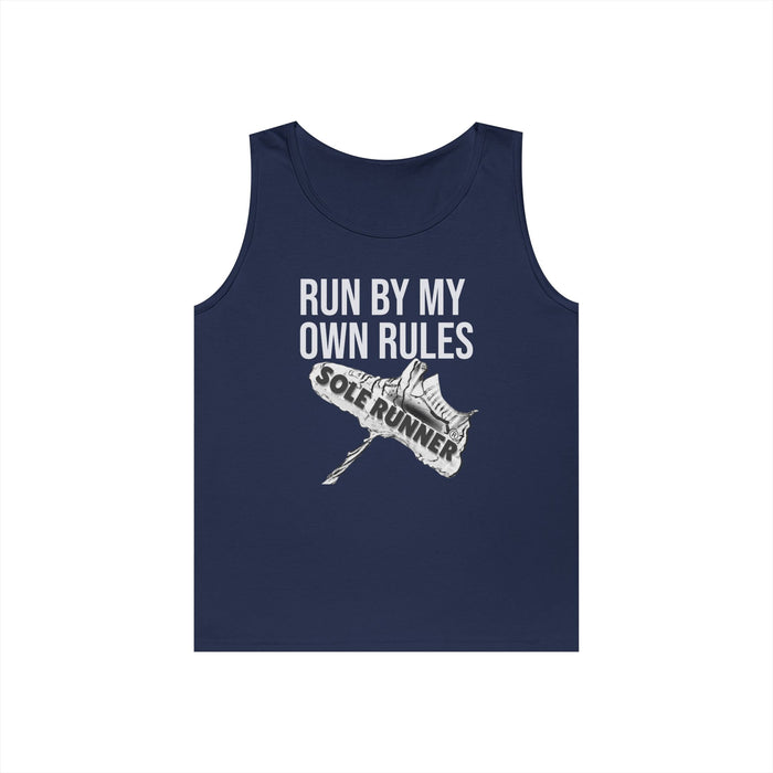 Run By My Own Rules: Unisex Heavy Cotton Tank Top