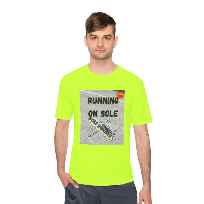 Running On Sole-Whimsical Moisture Wicking Unisex T-Shirt.