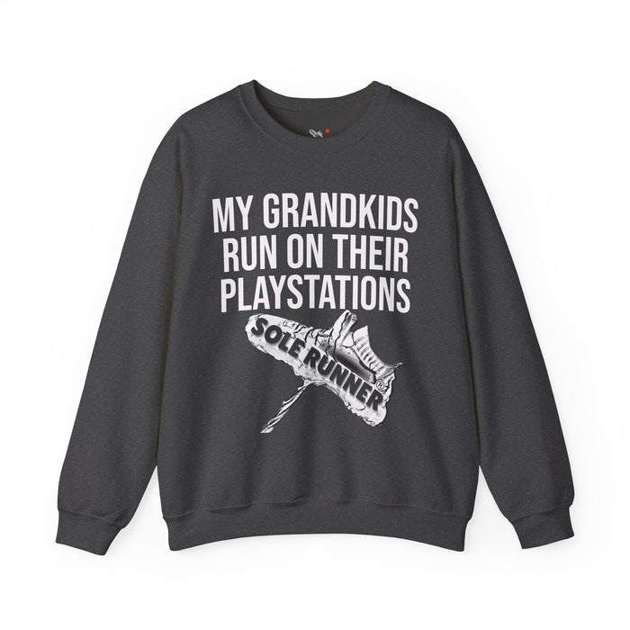 My Grandkids Run On Their PlayStations: Unisex Heavy Blend™ Crewneck Sweatshirt