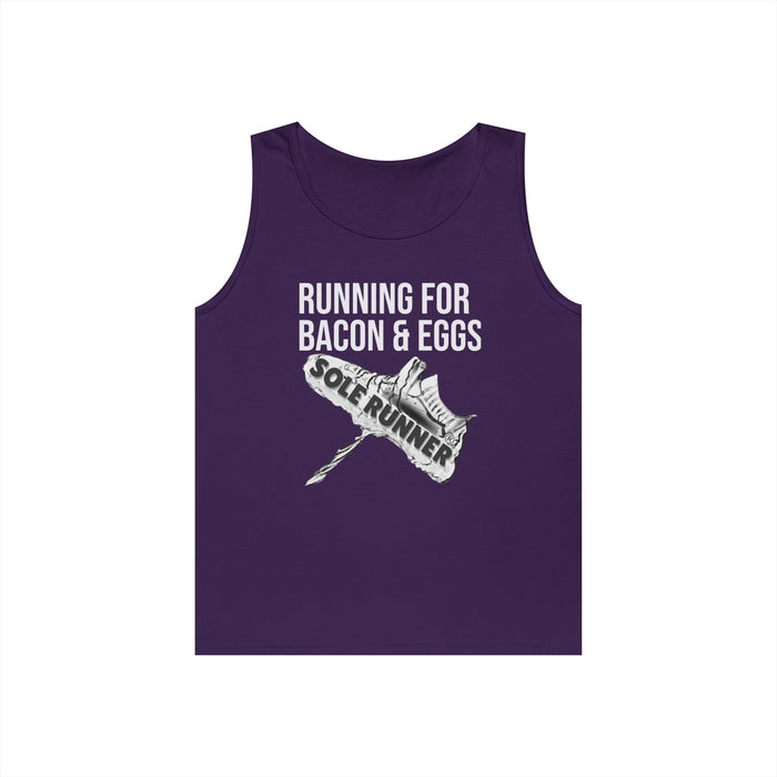 Running For Bacon & Eggs: Unisex Heavy Cotton Tank Top