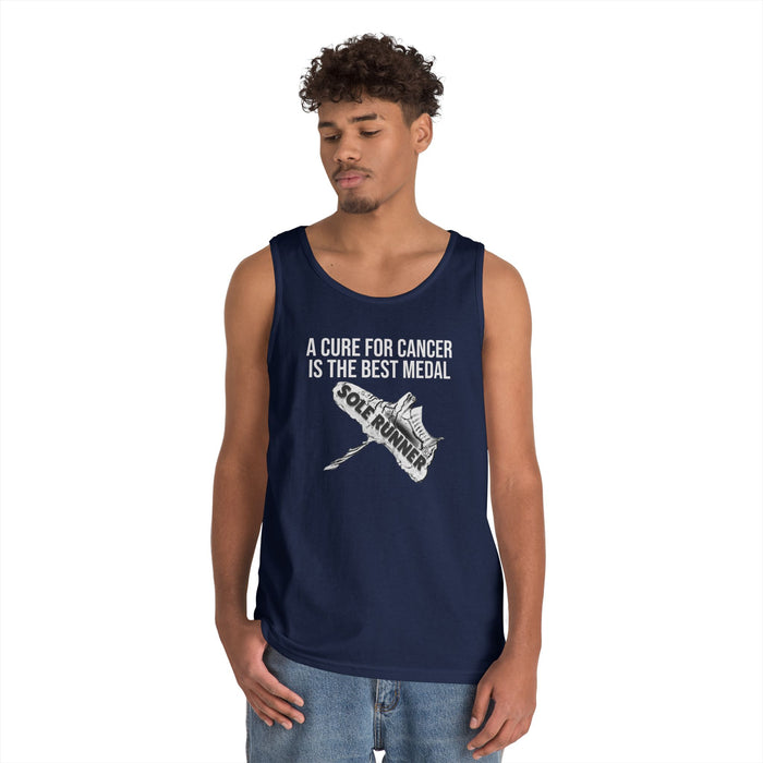 A Cure For Cancer Is The Best Medal: Unisex Heavy Cotton Tank Top
