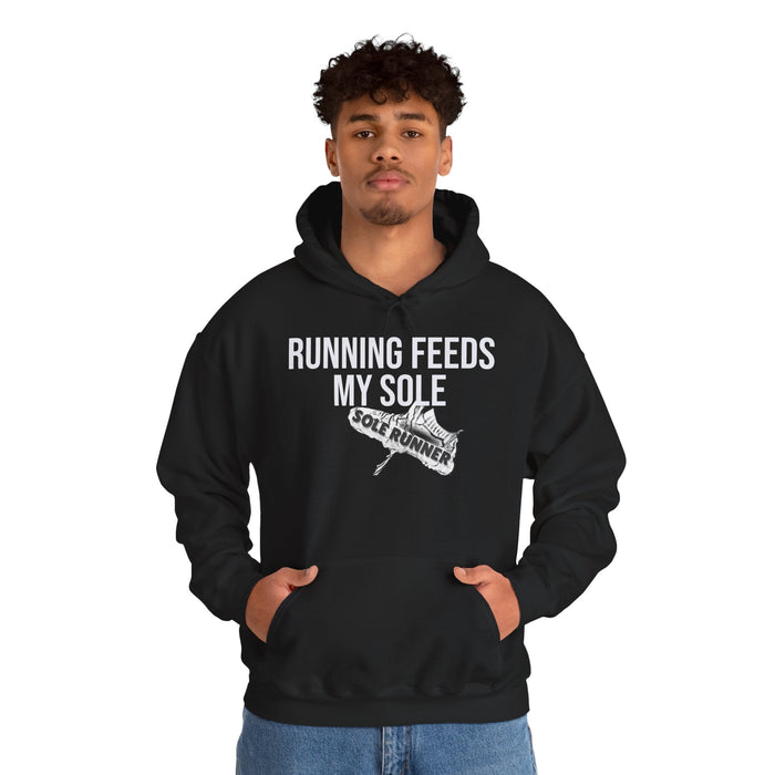Running Feeds My Sole: Unisex Heavy Blend™ Hooded Sweatshirt