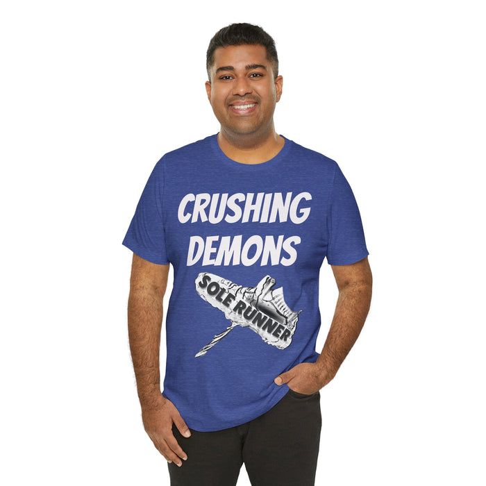 Crushing Demons: Unisex Jersey Short Sleeve Tee