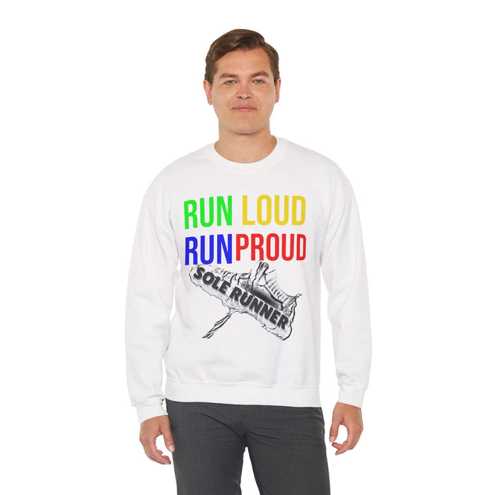 Run Loud Run Proud: Unisex Heavy Blend™ Crewneck Sweatshirt