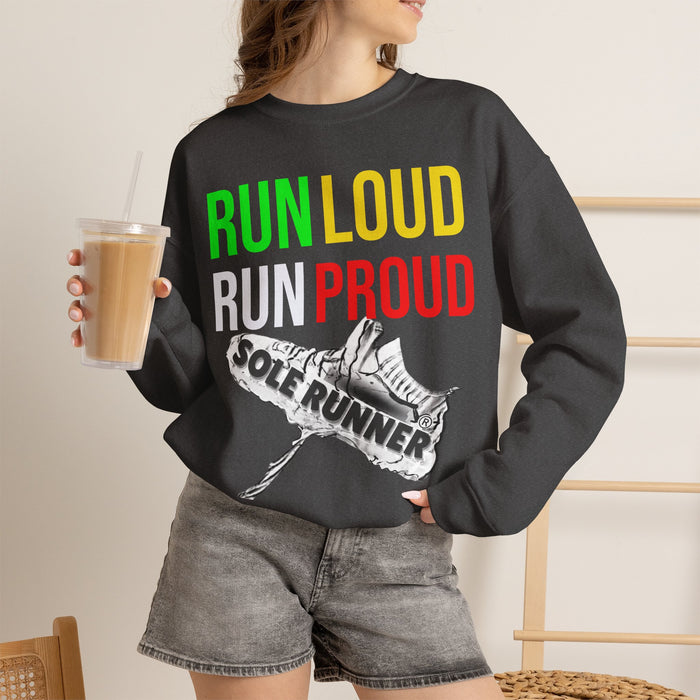 Run Loud Run Proud: Unisex Heavy Blend™ Crewneck Sweatshirt