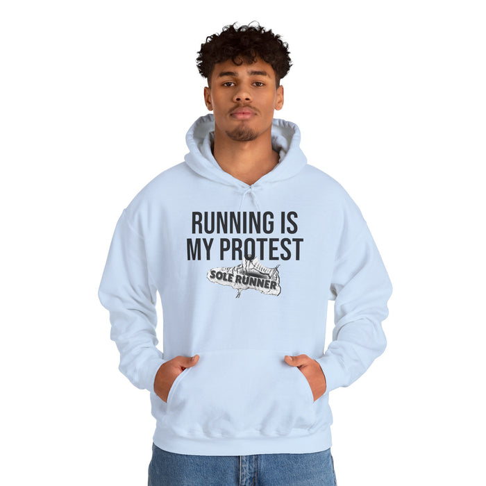 Running Is My Protest: Unisex Heavy Blend™ Hooded Sweatshirt