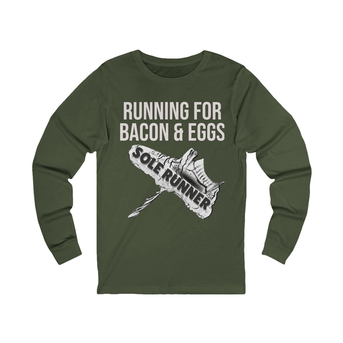 Running For Bacon & Eggs: Unisex Jersey Long Sleeve Tee