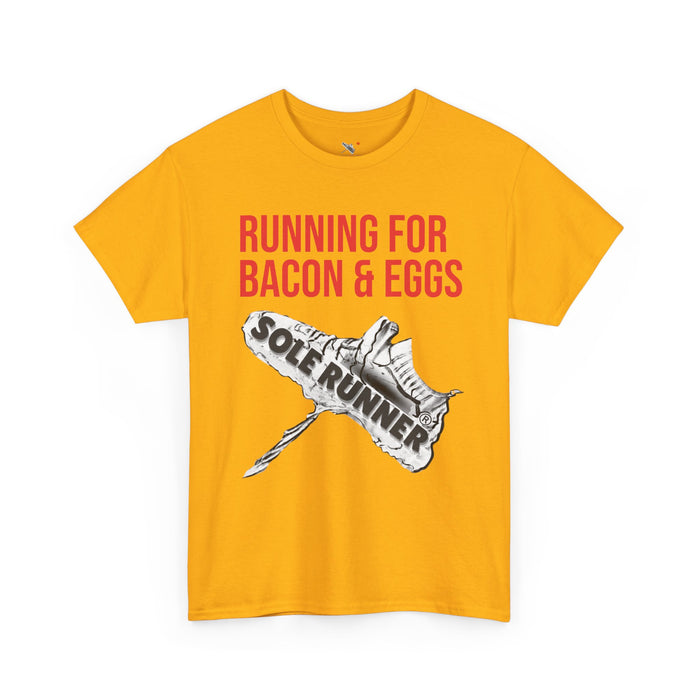 Running For Bacon & Eggs: Unisex Heavy Cotton Tee