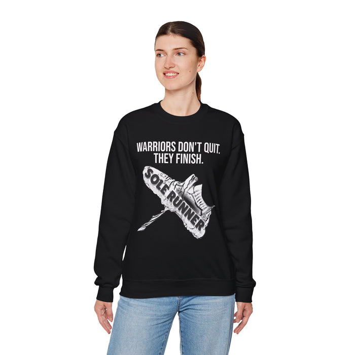 Warriors Don't Quit. They Finish.: Unisex Heavy Blend™ Crewneck Sweatshirt
