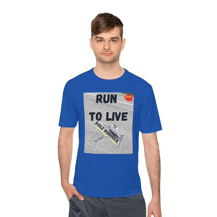 Run To Live-Whimsical Moisture Wicking Unisex T-Shirt For Runners