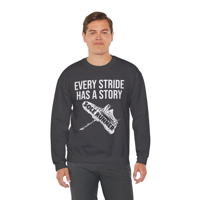 Every Stride Has A Story: Unisex Heavy Blend™ Crewneck Sweatshirt