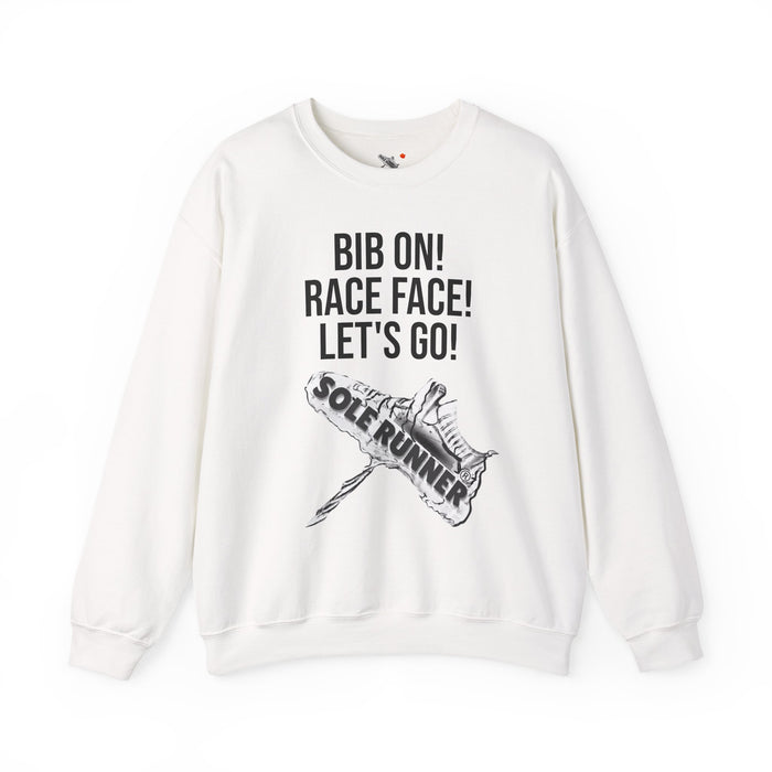 Bib On! Race Face! Let's Go!: Unisex Heavy Blend™ Crewneck Sweatshirt