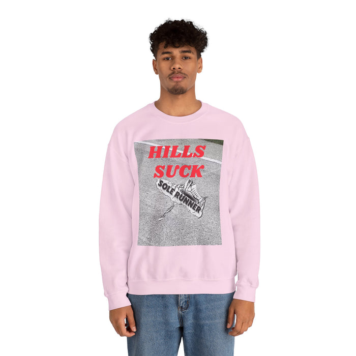 Hills Suck: Unisex Heavy Blend™ Crewneck Sweatshirt