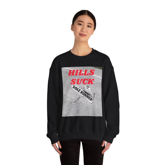 Hills Suck: Unisex Heavy Blend™ Crewneck Sweatshirt