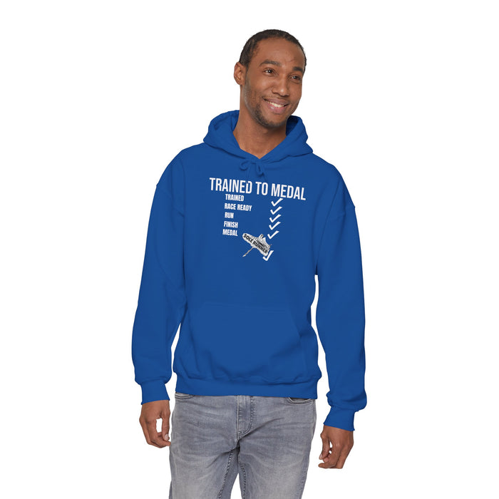 Trained To Medal: Unisex Heavy Blend™ Hooded Sweatshirt