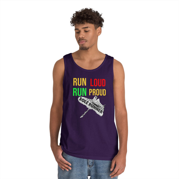 Run Loud Run Proud: Unisex Heavy Cotton Tank Top