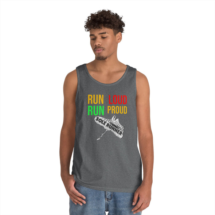 Run Loud Run Proud: Unisex Heavy Cotton Tank Top