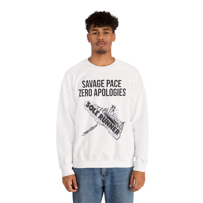 Savage Pace Zero Apologies: Unisex Heavy Blend™ Crewneck Sweatshirt
