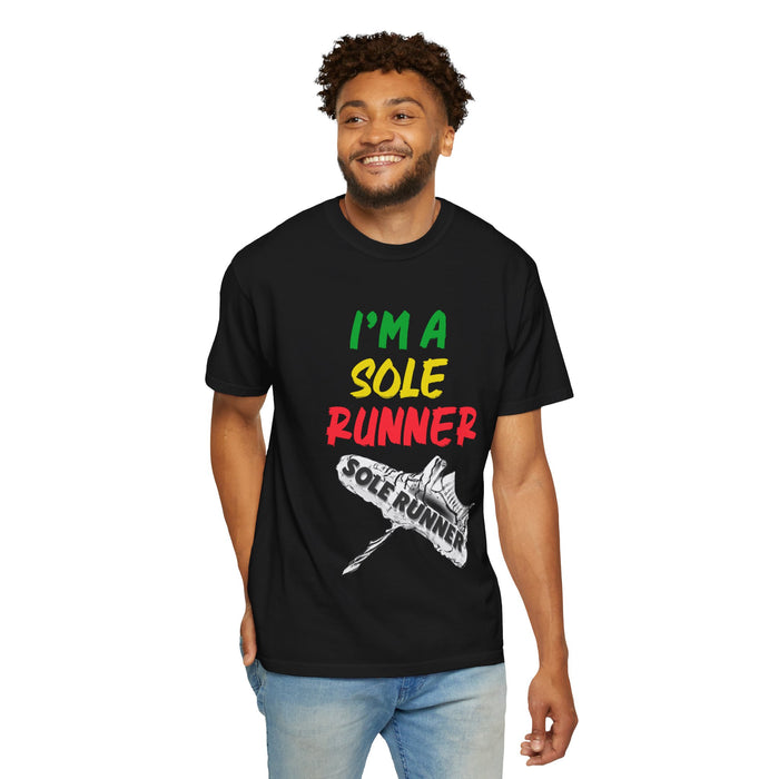 I'm A Sole Runner®-Rasta Colors: Unisex Garment-Dyed T-shirt