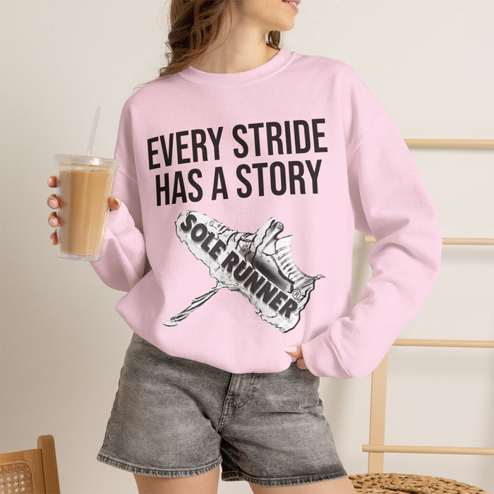 Every Stride Has A Story: Unisex Heavy Blend™ Crewneck Sweatshirt