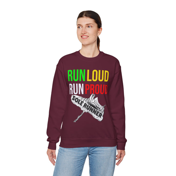 Run Loud Run Proud: Unisex Heavy Blend™ Crewneck Sweatshirt