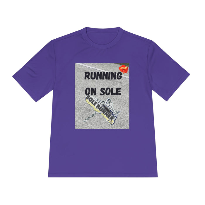 Running On Sole-Whimsical Moisture Wicking Unisex T-Shirt.