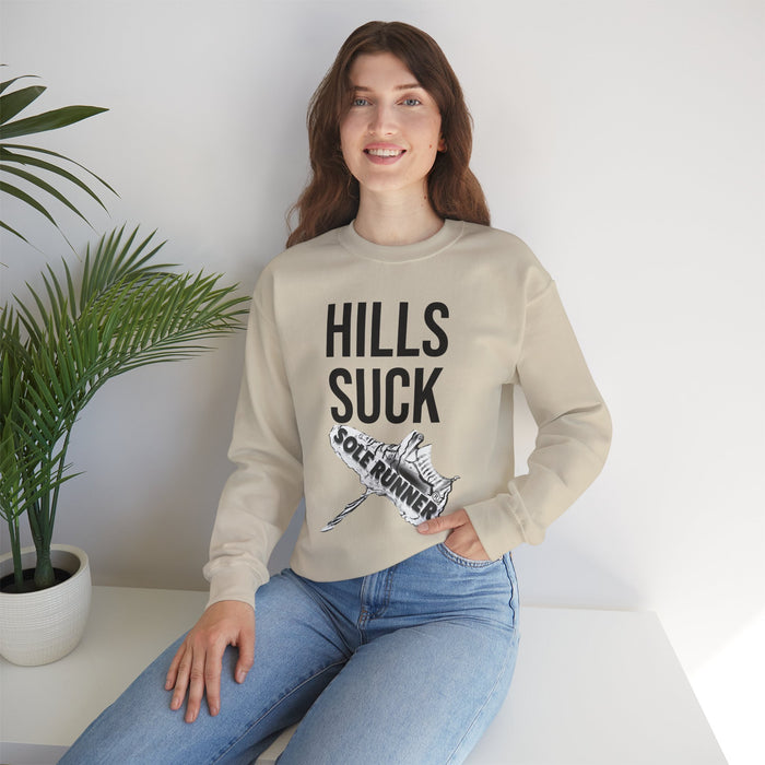 Hills Suck: Unisex Heavy Blend™ Crewneck Sweatshirt