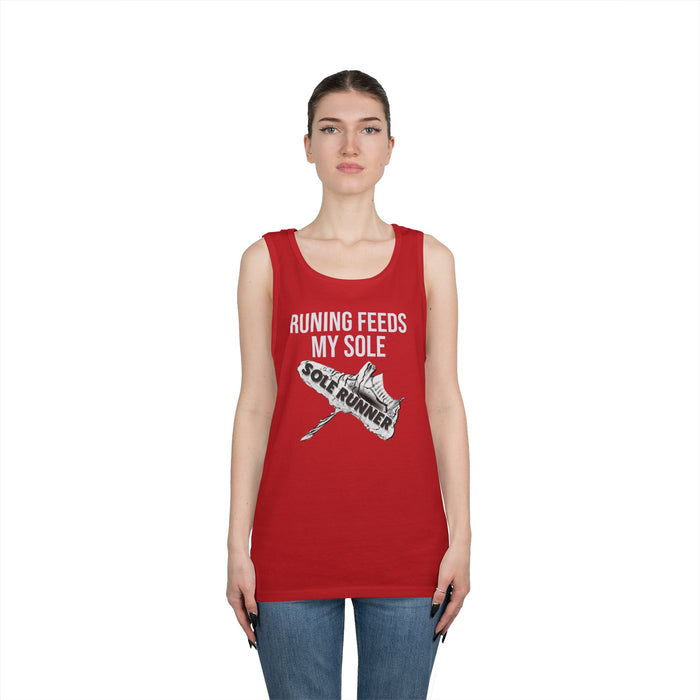 Running Feeds My Sole: Unisex Heavy Cotton Tank Top