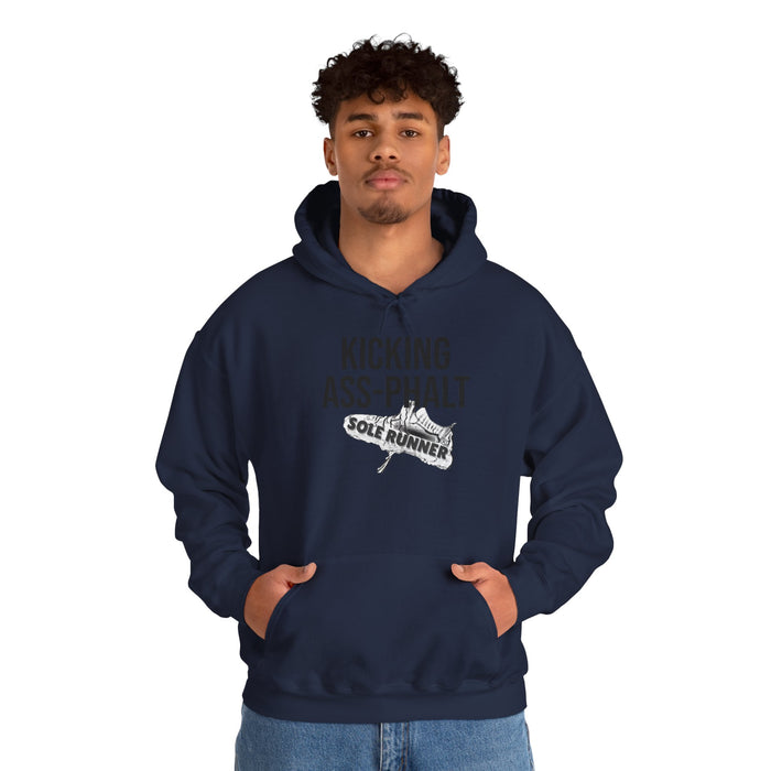 Kicking Ass-Phalt: Unisex Heavy Blend™ Hooded Sweatshirt