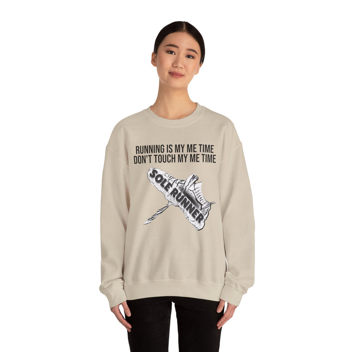 Running Is My Me Time. Don't Touch My Me Time: Unisex Heavy Blend™ Crewneck Sweatshirt