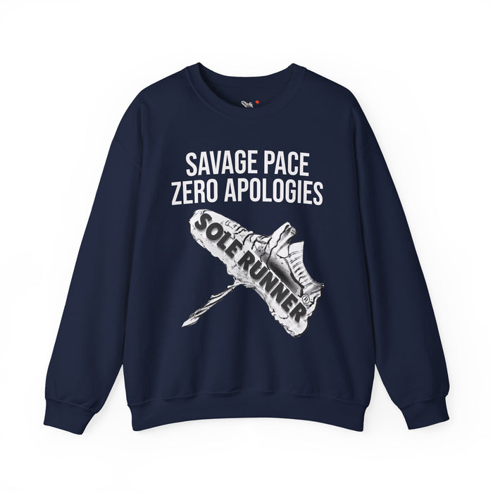 Savage Pace Zero Apologies: Unisex Heavy Blend™ Crewneck Sweatshirt