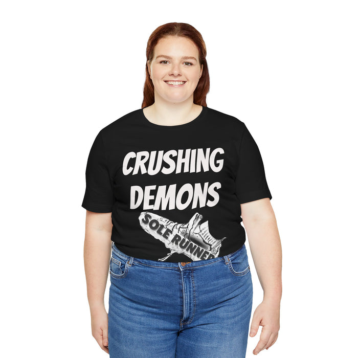 Crushing Demons: Unisex Jersey Short Sleeve Tee