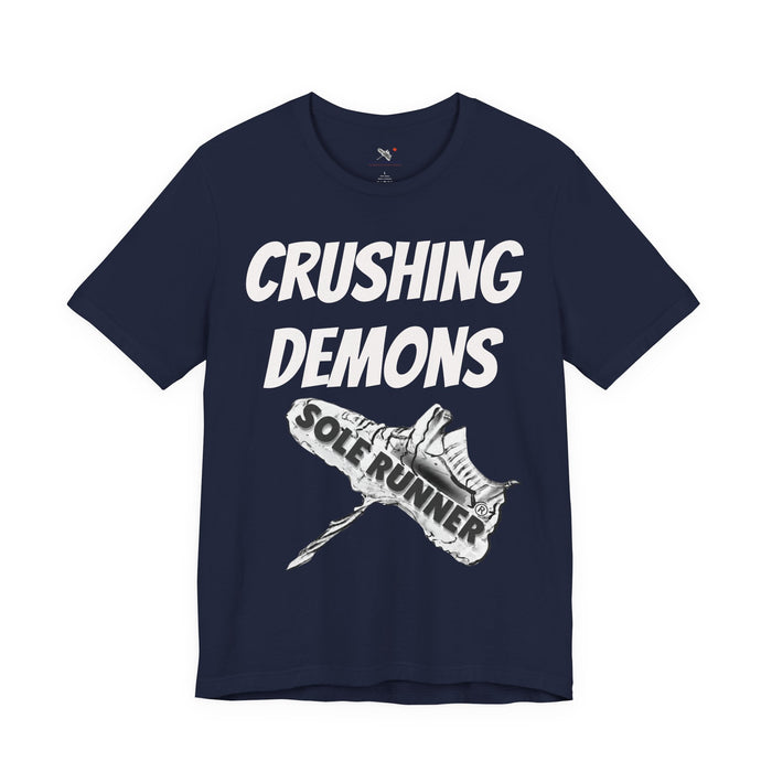 Crushing Demons: Unisex Jersey Short Sleeve Tee