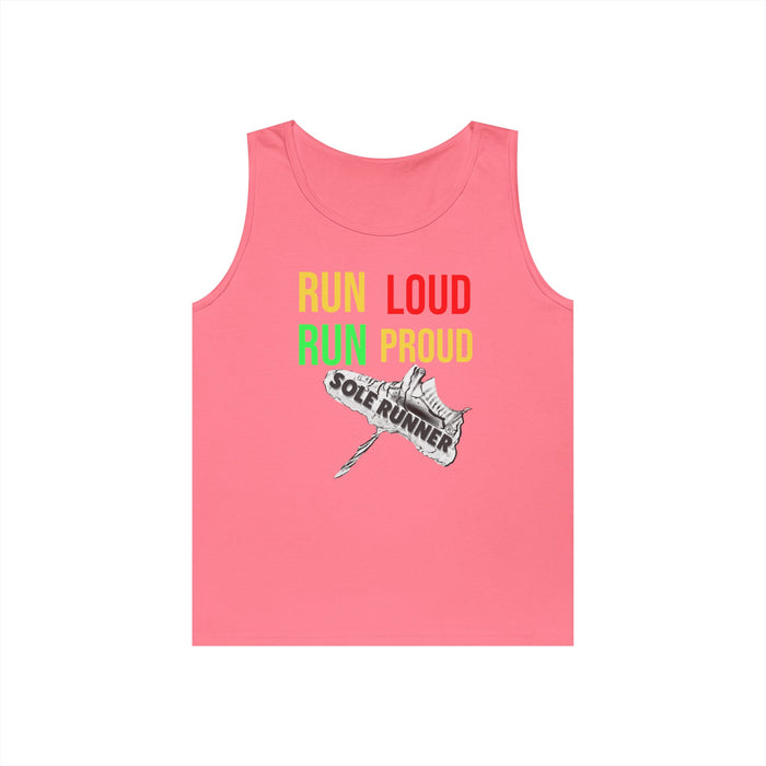 Run Loud Run Proud: Unisex Heavy Cotton Tank Top