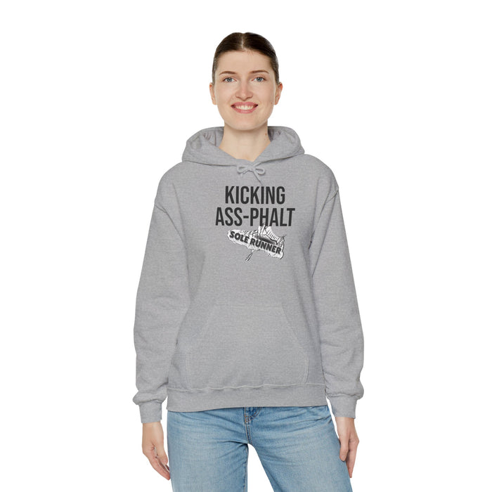 Kicking Ass-Phalt: Unisex Heavy Blend™ Hooded Sweatshirt