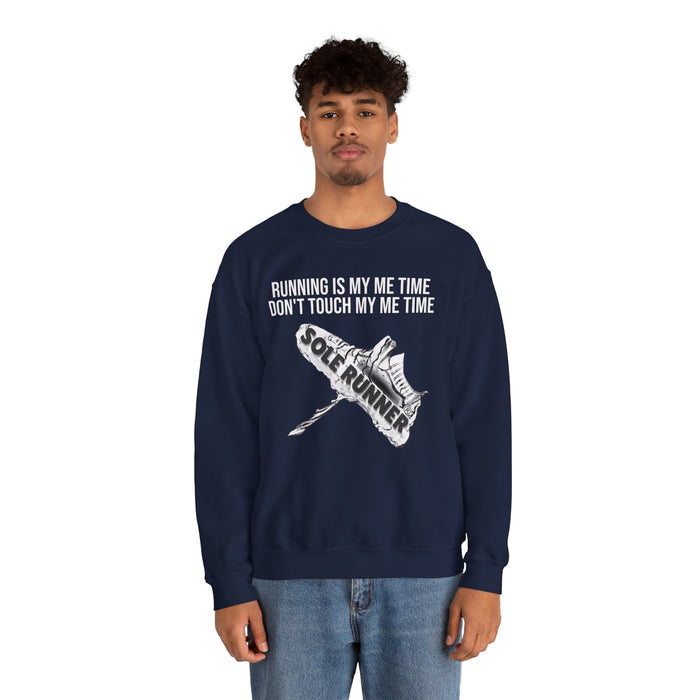 Running Is My Me Time. Don't Touch My Me Time: Unisex Heavy Blend™ Crewneck Sweatshirt