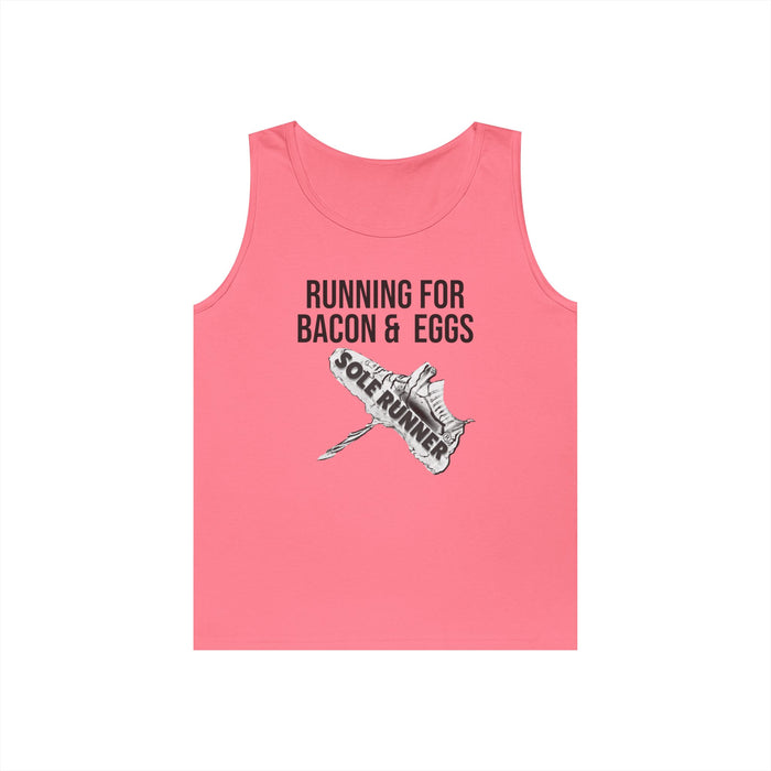 Running For Bacon & Eggs: Unisex Heavy Cotton Tank Top