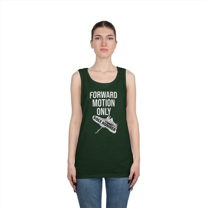 Forward Motion Only: Unisex Heavy Cotton Tank Top